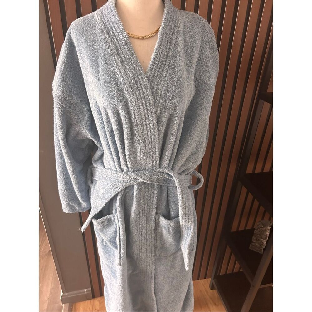 Turkish linen bat robe size large hundred percent Turkish cotton made in Turkey